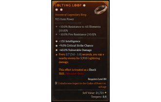 Legendary Ring[*9 Crit | *60 DMG_Vulnerable | *135 INT]