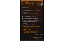 Legendary Ring[*36 LH:Vulnerable | *75 DMG_Crit | 83 INT]