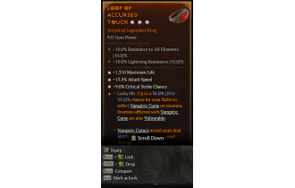 Legendary Ring[*9 Crit | *13.5 ATKSPD | *1310 Life]