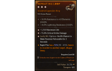 Legendary Ring[*36 LH:Vulnerable | *75 DMG_Crit | *1310 Life]