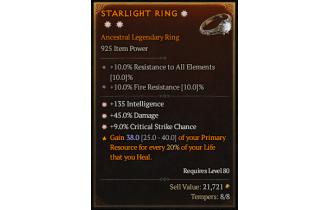 Legendary Ring[*9 Crit | *45 DMG | *135 INT]