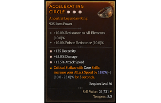 Legendary Ring[*13.5 ATKSPD | *45 DMG | *135 DEX]