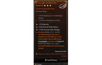 Legendary Ring[*9 Crit | *75 DMG_Crit | *135 DEX]