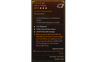 Legendary Ring[*9 Crit | *60 DMG_Vulnerable | *135 WP]