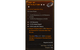 Legendary Ring[*13.5 ATKSPD | *9 LHC | *135 DEX]