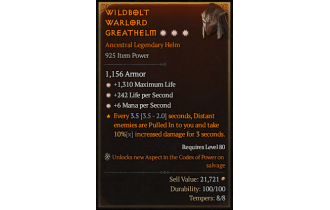 Legendary Helm[*6 MpS | *1310 Life | *242 LpS]