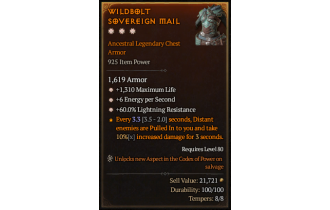 Legendary Chest Armor[*6 ENpS | *1310 Life | *60 LR]