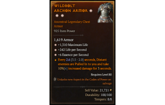 Legendary Chest Armor[*6 ESpS | *1310 Life]