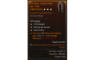 Legendary Pants[*2625 Armor | *135 STR]