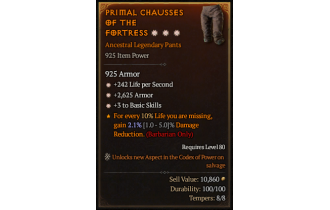 Legendary Pants[*3 BasicSkills | *2625 Armor]