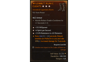 Legendary Boots[*15 ResistAll | *6 SpS | *135 WP]