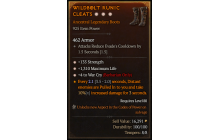 Legendary Boots[Barbarian | *4 WarCry | *135 STR | *1310 Life]