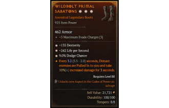 Legendary Boots[*9 Dodge | *135 DEX]