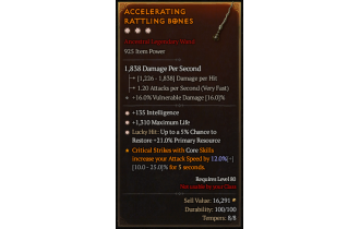 Legendary Wand[*21 LH:Res | *135 INT | *1310 Life]