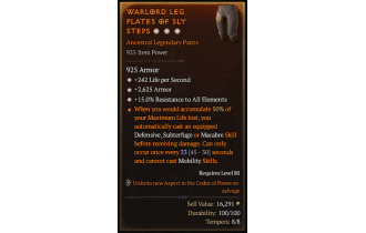 Legendary Pants[*15 ResistAll | *2625 Armor]