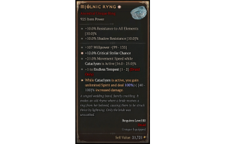 Mjölnic Ryng[*DMG 100 | *12 Crit | 1 EndlessTempest | 107 WP | 21 MS Cataclysm]