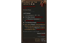 Raiment of the Infinite[STUN 2.9 | *3 GlassCannon | *3 ShockingImpact | 131 INT | 2 ElementalAttunement]