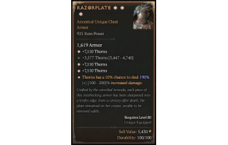 Razorplate[*DMG 190 | *24907 Thorns]