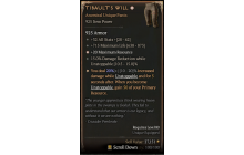 Tibault's Will[*DMG 20 | *20 MR | 15 DR_UNSTOPPABLE | 715 Life | 32 ALL]