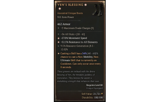 Yen's Blessing[*UNIQUE 54 | *27 MS | *52.5 ResistAll | 9.5 RG | 36 ALL]