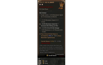 Esu's Heirloom[*CRIT 34 | *112.5 DMG_Crit | *18.8 MSEK | 13.5 MS | 8 ResistAll]