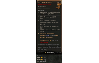 Esu's Heirloom[*CRIT 40 | 17.5 MS | 67 DMG_Crit | 11.5 MSEK | 9 ResistAll]