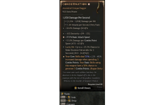 Condemnation[*DMG 35 | *37.5 ATKSPD Basic | 103 DEX | 23.5 LH:Vulnerable | 55 DMG_CP]