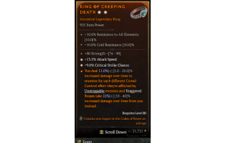 Legendary Ring[*9 Crit | *13.5 ATKSPD | 80 STR]