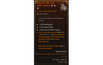 Legendary Amulet[*12 Crit | *13.5 ATKSPD | *10.9% INT]