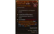 Legendary Amulet[Necromancer | *3 Evulsion | *12 Crit | 18 MS]