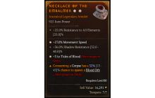 Legendary Amulet[Necromancer | *3 TidesOfBlood | *27 MS | 36 SR]