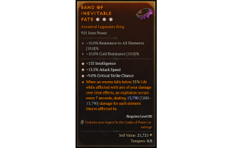 Legendary Ring[*9 Crit | *13.5 ATKSPD | *135 INT]