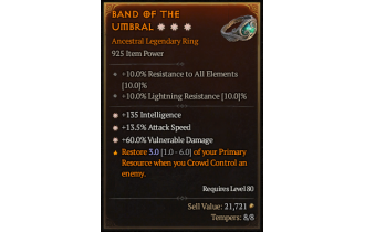 Legendary Ring[*13.5 ATKSPD | *60 DMG_Vulnerable | *135 INT]