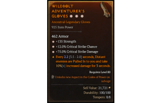 Legendary Gloves[*12 Crit | *75 DMG_Crit | *135 STR]