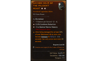 Legendary Helm[Necromancer | *3 SkelWarrior | *12 CDR | 3 ESpS]