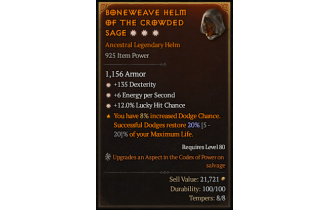 Legendary Helm[*12 LHC | *6 ENpS | *135 DEX]