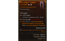 Legendary Pants[Sorcerer | *4 ArcLash | *2625 Armor | 32 FR]