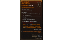 Legendary Boots[Necromancer | *3 SkelWarrior | *2625 Armor | *60 PR]