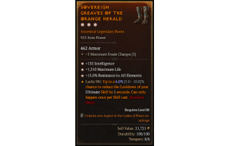 Legendary Boots[*15 ResistAll | *135 INT | *1310 Life]