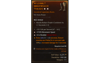 Legendary Boots[Druid | *4 Boulder | *27 MS]