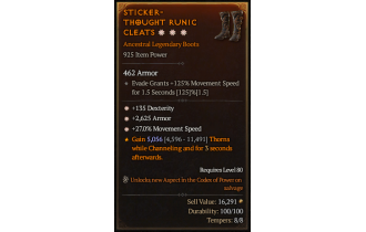 Legendary Boots[*27 MS | *2625 Armor | *135 DEX]