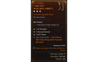 Legendary Boots[*2625 Armor | *6 FpS | *135 STR]