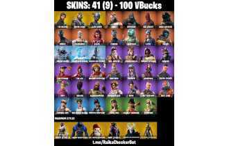 UNIQUE - The Reaper,  Elite Agent  [41 Skins, 100 Vbucks, 18 Axes, 32 Emotes, 25 Gliders and MORE!]