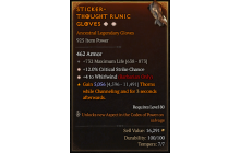 Legendary Gloves[Whirlwind | *4 Whirlwind | *12 Crit | 732 Life]