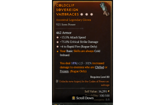 Legendary Gloves[RapidFire | *4 RapidFire | *13.5 ATKSPD | *75 DMG_Crit]