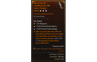 Legendary Gloves[*12 Crit | *75 DMG_Crit | *135 WP]