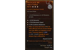 Legendary Amulet[*27 MS | *12 CDR | *10.9% DEX]