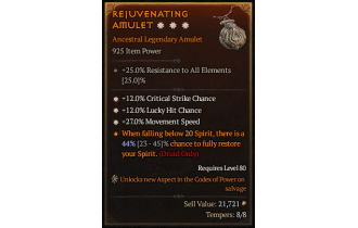 Legendary Amulet[*27 MS | *12 Crit | *12 LHC]