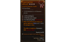 Legendary Amulet[Sorcerer | *3 DevouringBlaze | *27 MS | *10.9% INT]