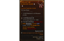 Legendary Amulet[Barbarian | *3 CutToTheBone | *1310 Life | 8.5 ATKSPD]